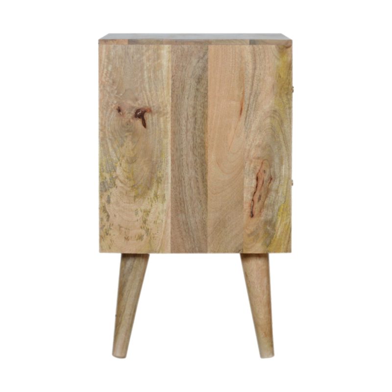 Honeycomb Carved Bedside With 2 Drawers - Image 9