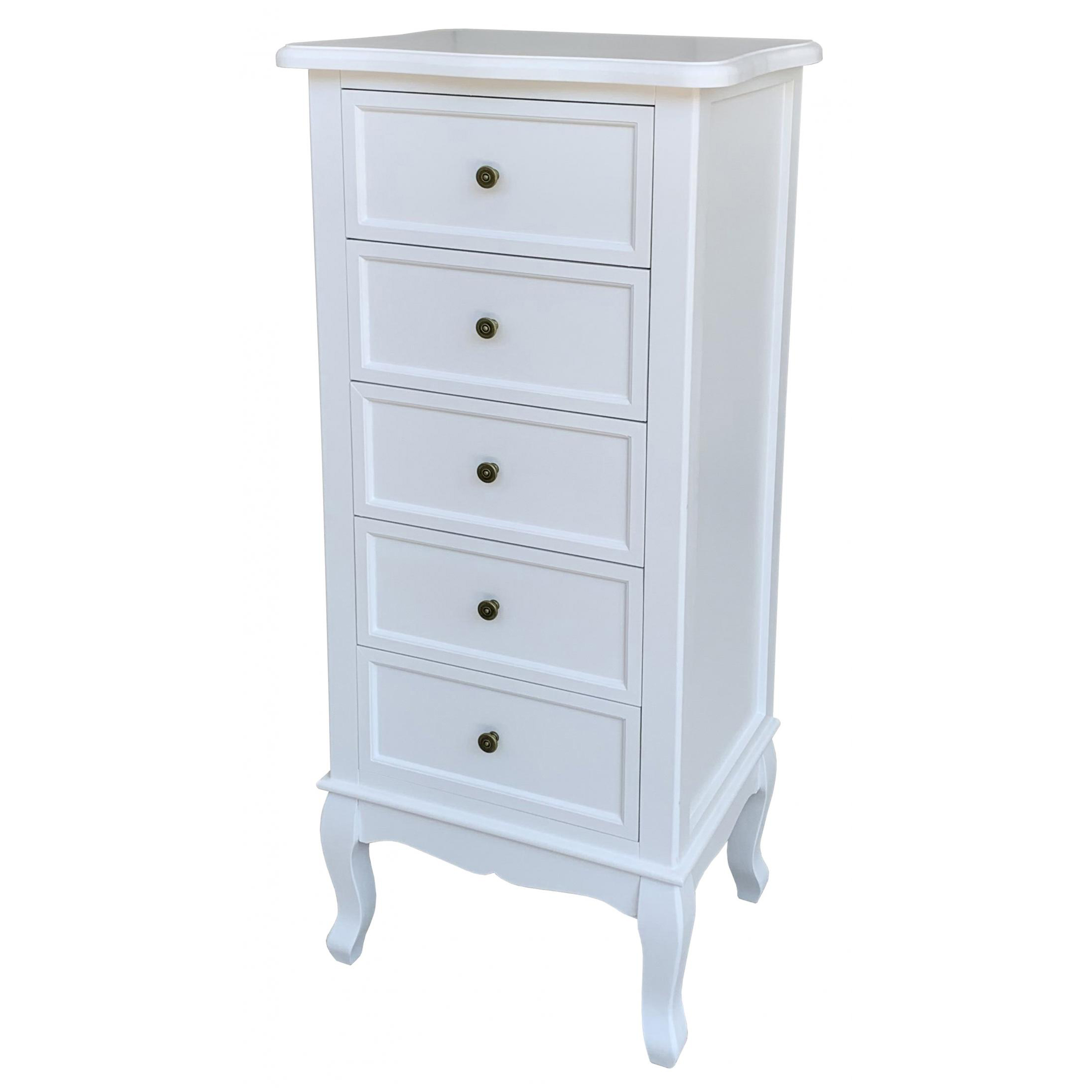 Chloe Chest 5 Drawer Narrow