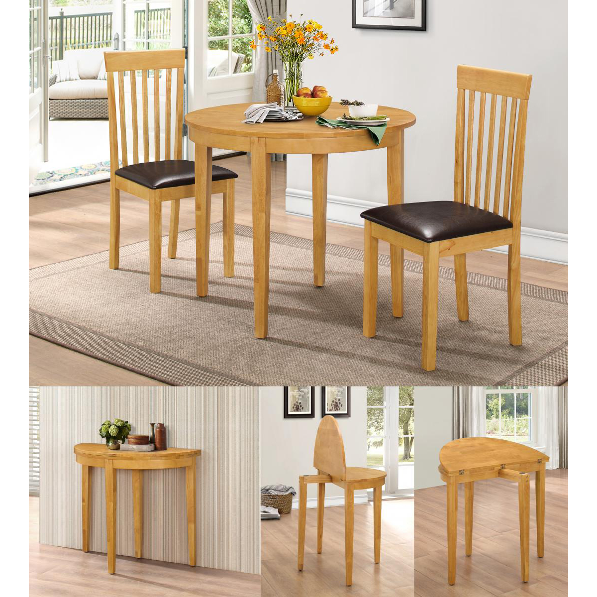 Lunar Dining Set With 2 Chairs