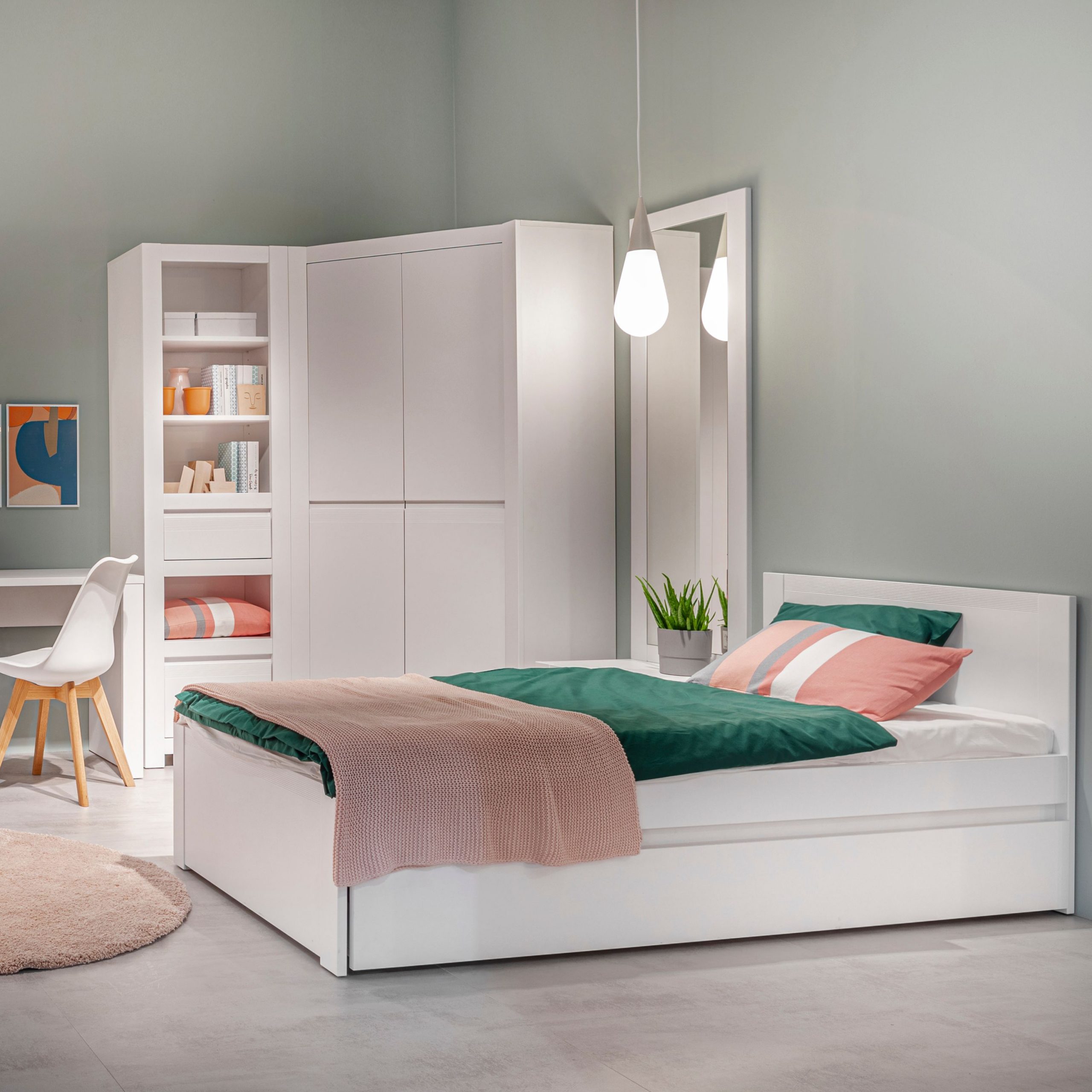 Novi 2 Door Corner Wardrobe In Alpine White