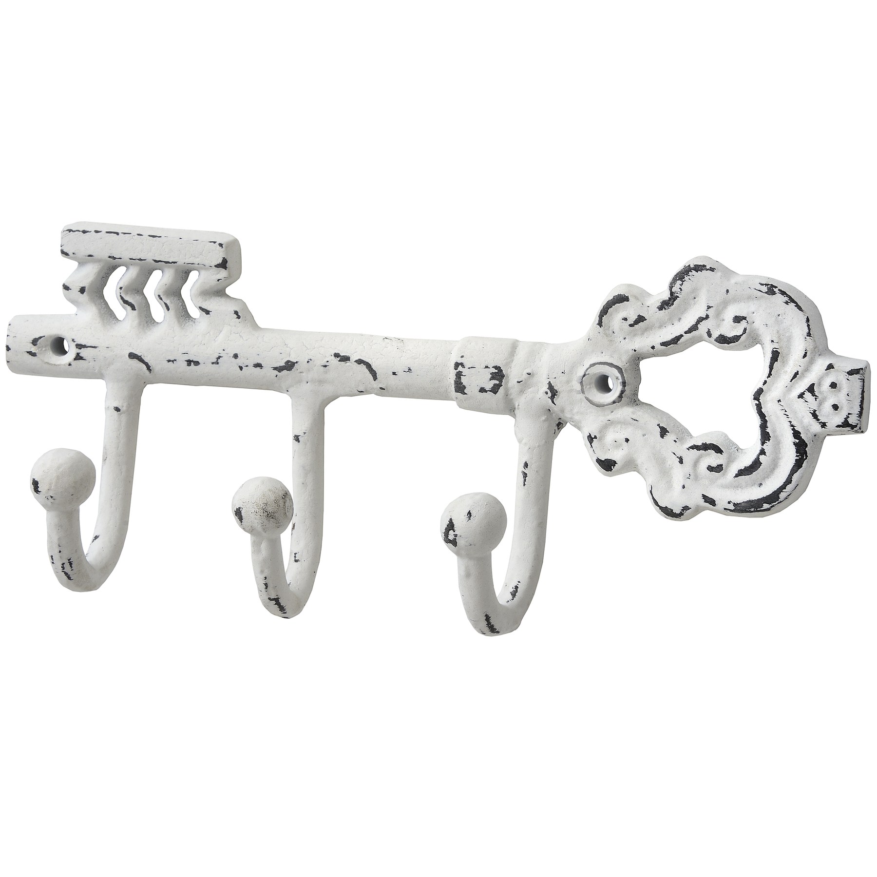 Antique White Cast Iron Key Hook
