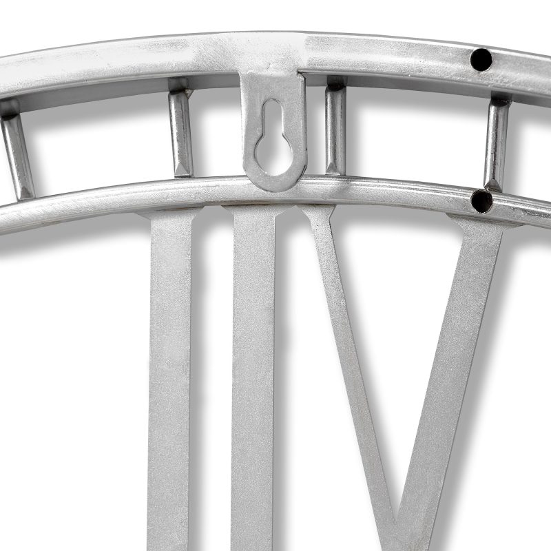 Large Nickel Skeleton Wall Clock - Image 2