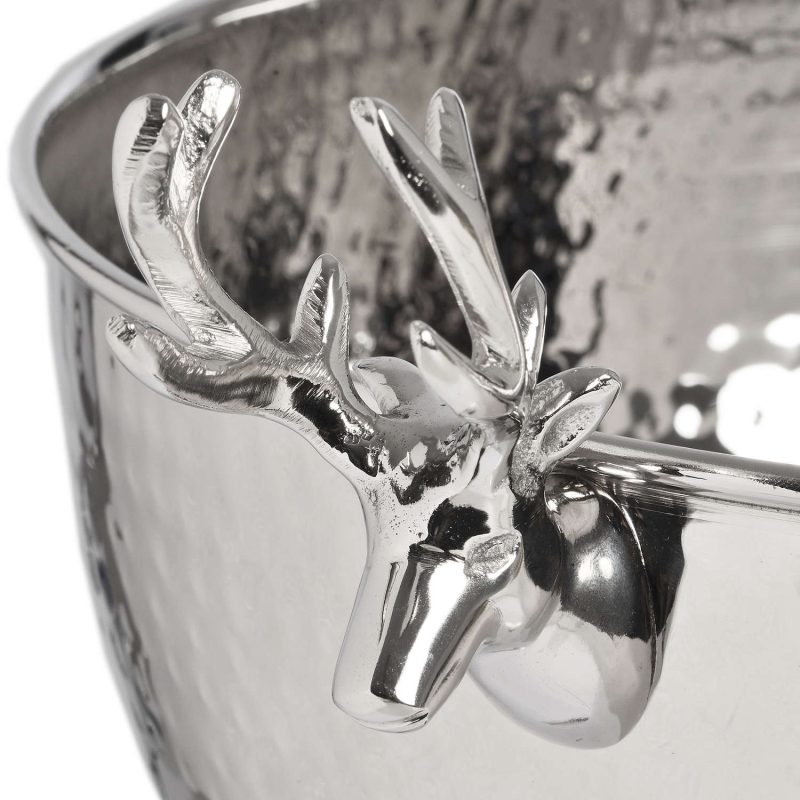Nickel Wine Cooler With Stag Handles 36cm - Image 2
