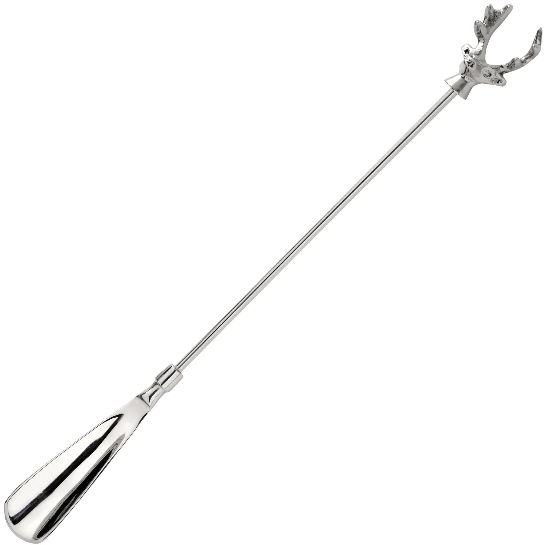 Stag Shoe Horn In Nickel Finish