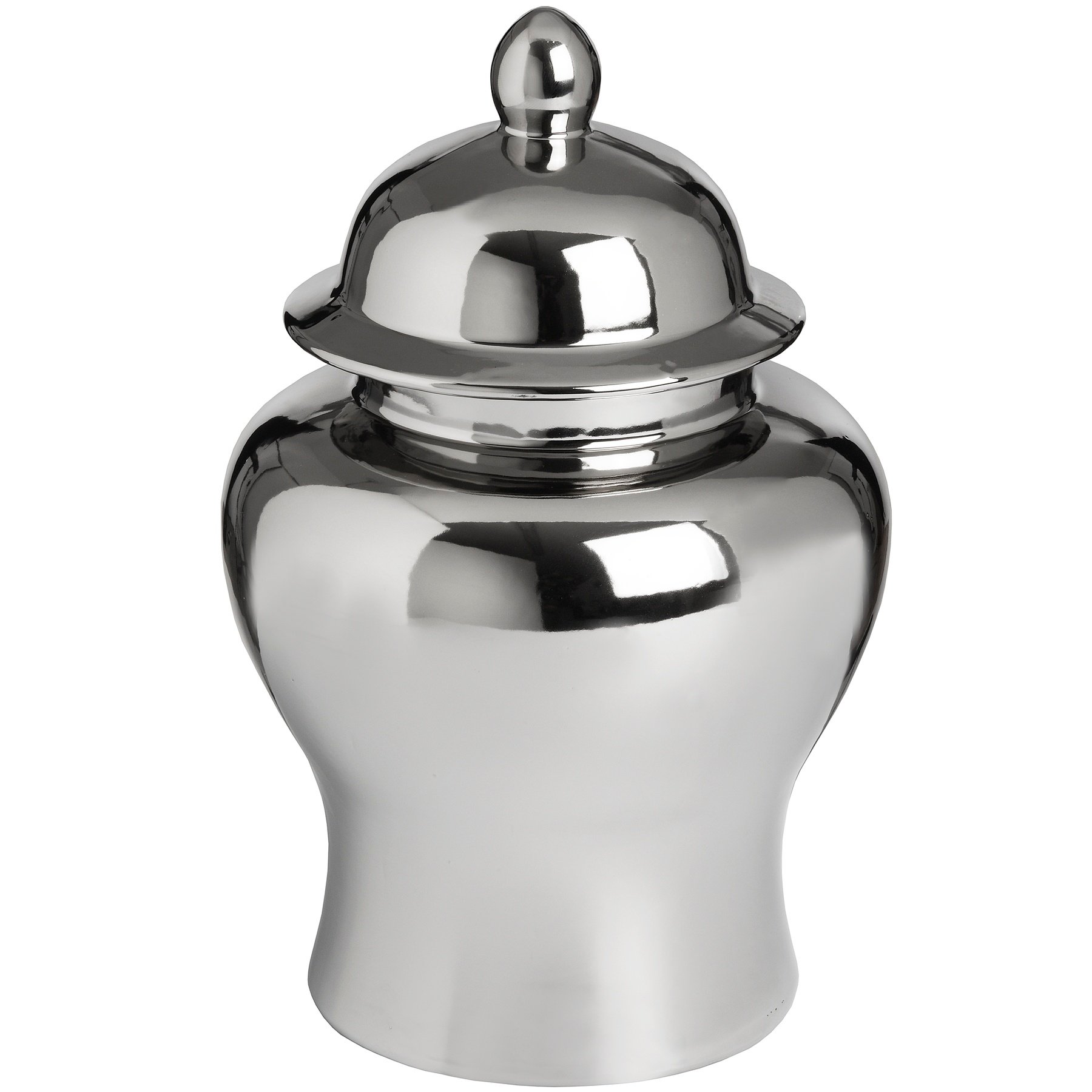 Small Silver Ceramic Ginger Jar