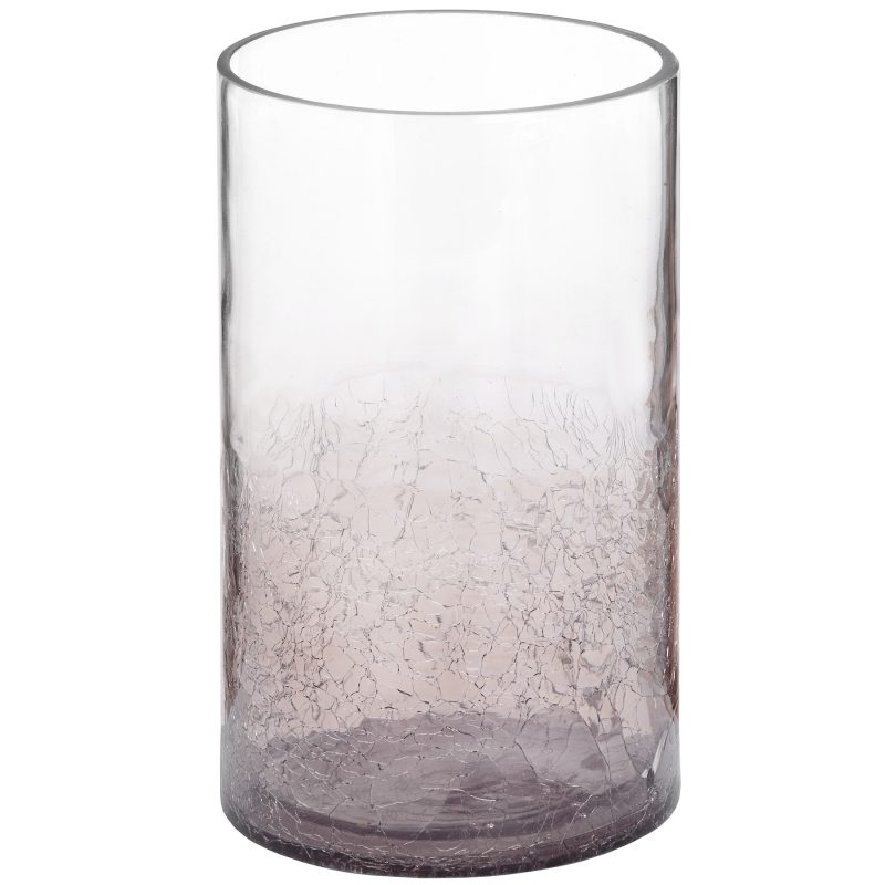 Medium Smoked Crackle Effect Candle Holder - Image 4