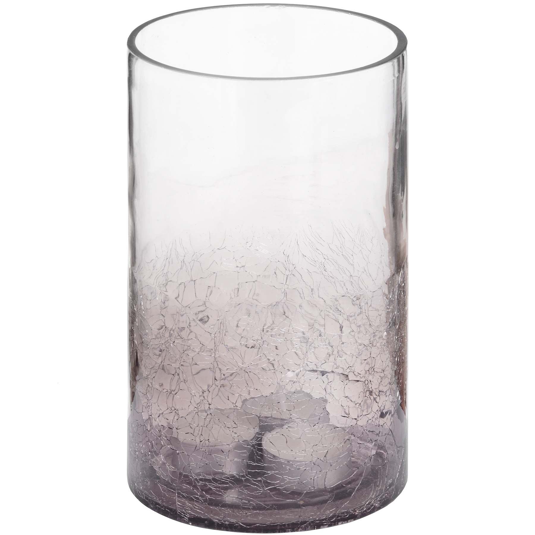 Medium Smoked Crackle Effect Candle Holder