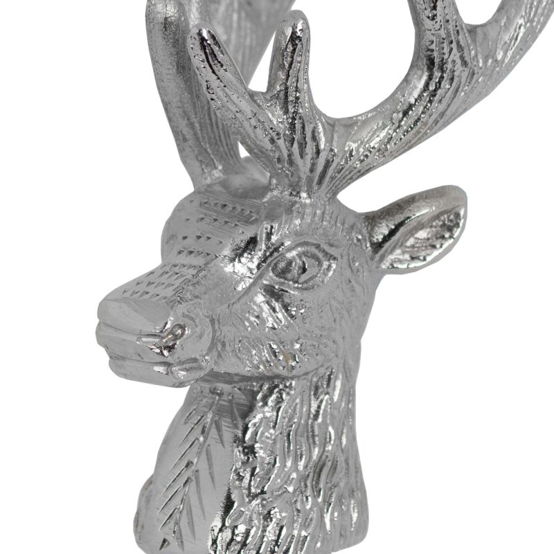 Nickel Stag Head Bottle Stopper - Image 2