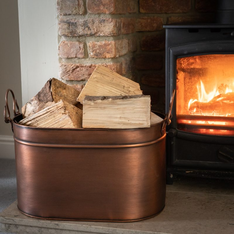 Large Copper Log Bucket - Image 5