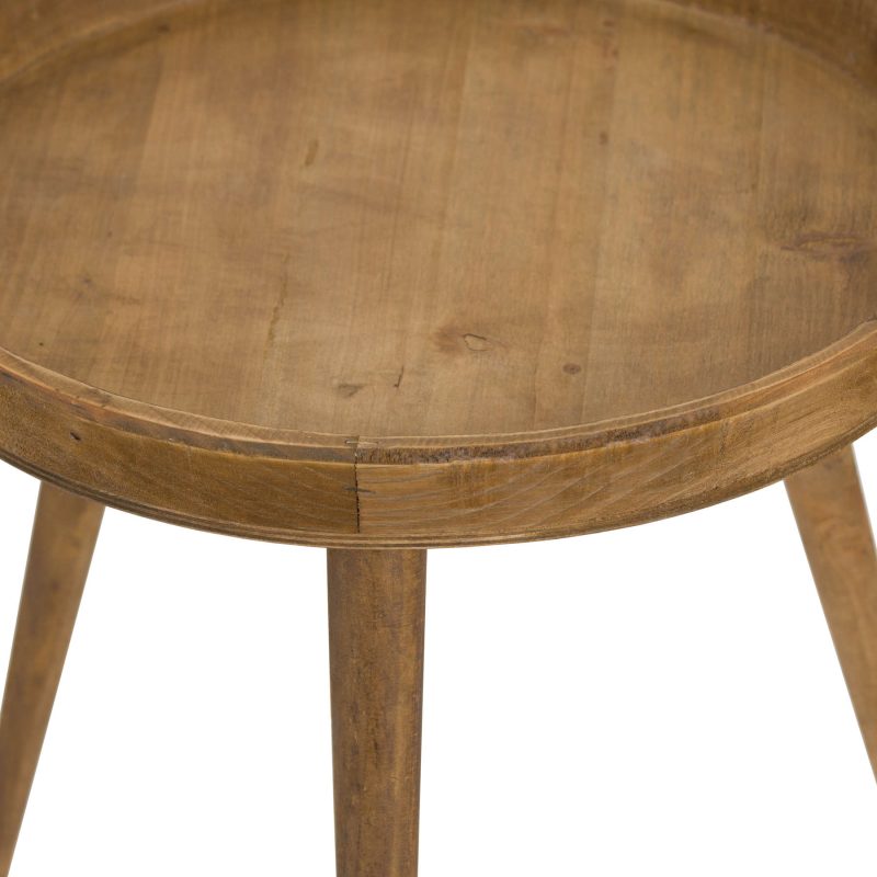 Loft Collection Set Of 3 Round Wooden Table - Image 2
