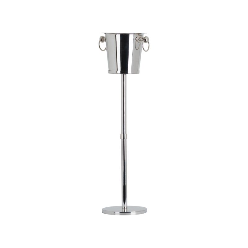 Champagne Bucket On Stand Finished Nickel