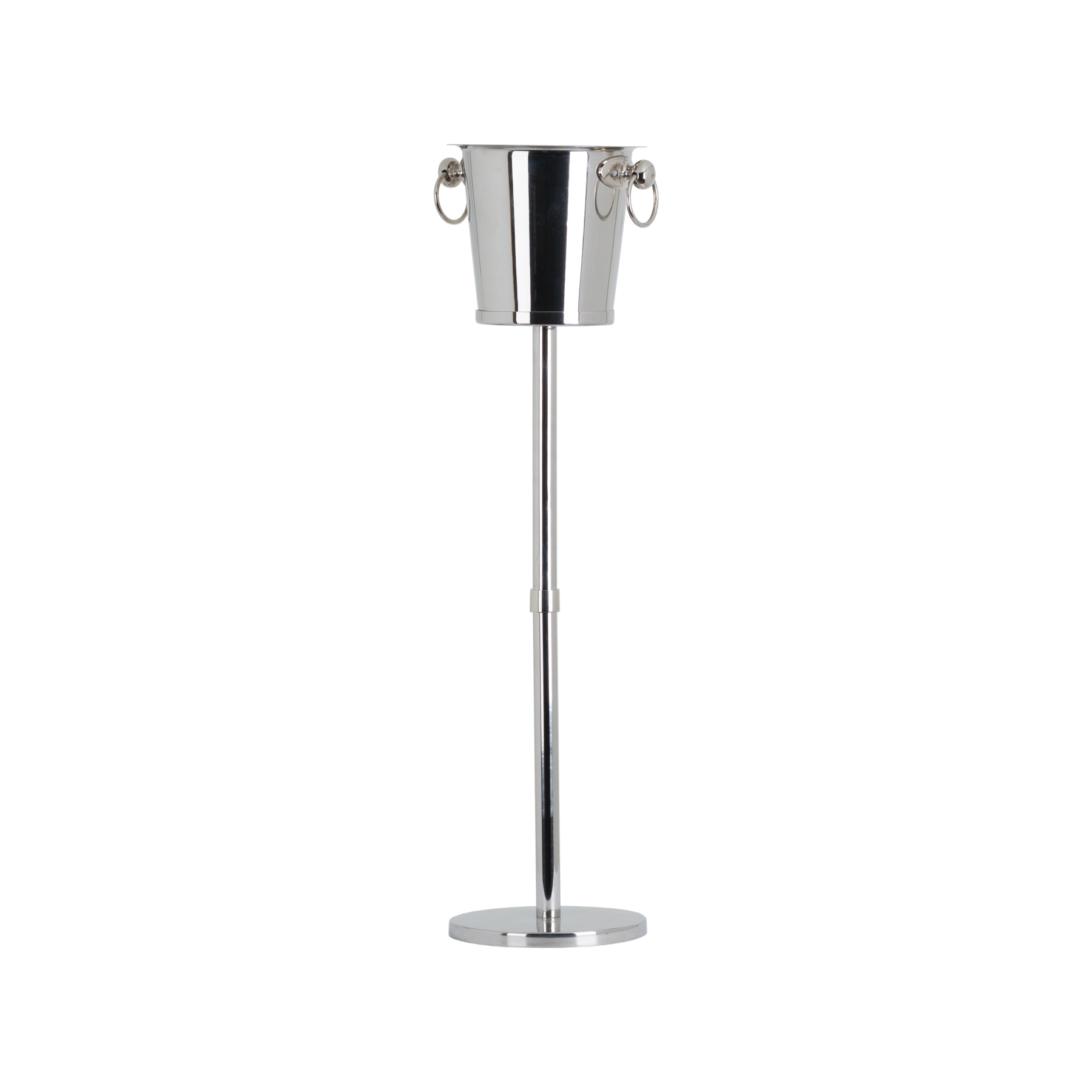 Champagne Bucket On Stand Finished Nickel