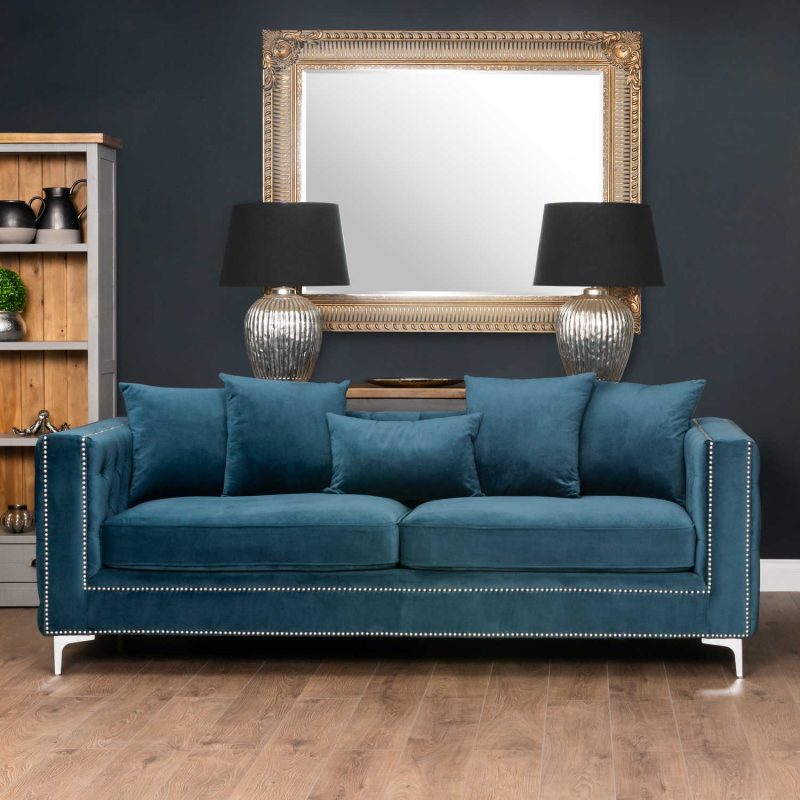 Darcy Three Seater Button Pressed Sofa - Image 4