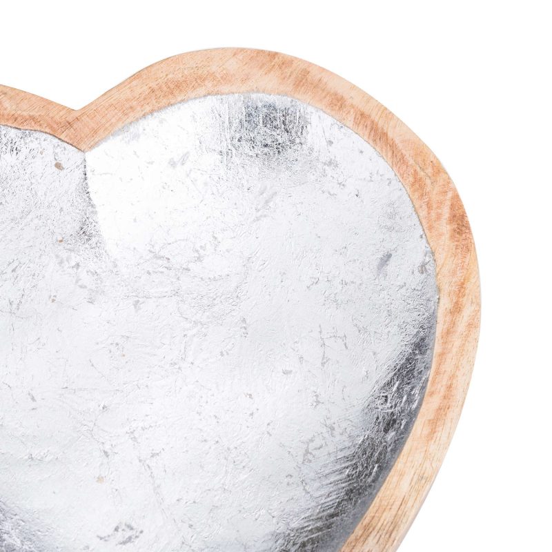 Wooden Heart Dish With Metallic Detail - Image 2