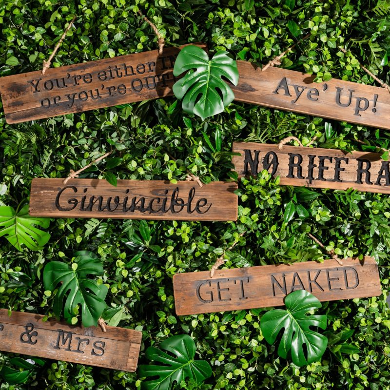 No Riff Raff Rustic Wooden Message Plaque - Image 3