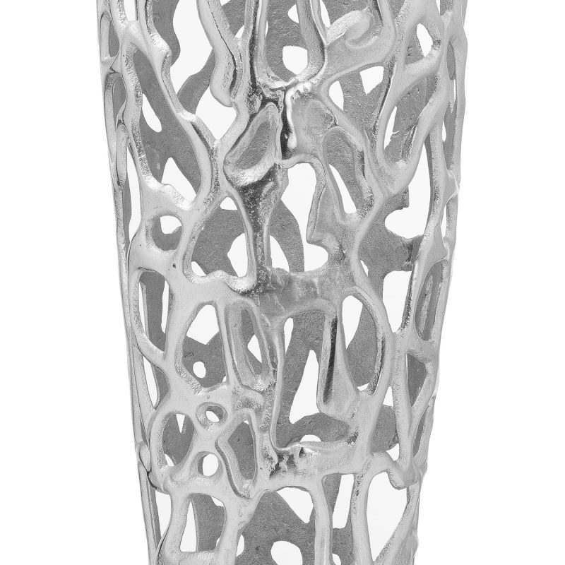 Ohlson Silver Perforated Coral Inspired Vase - Image 2