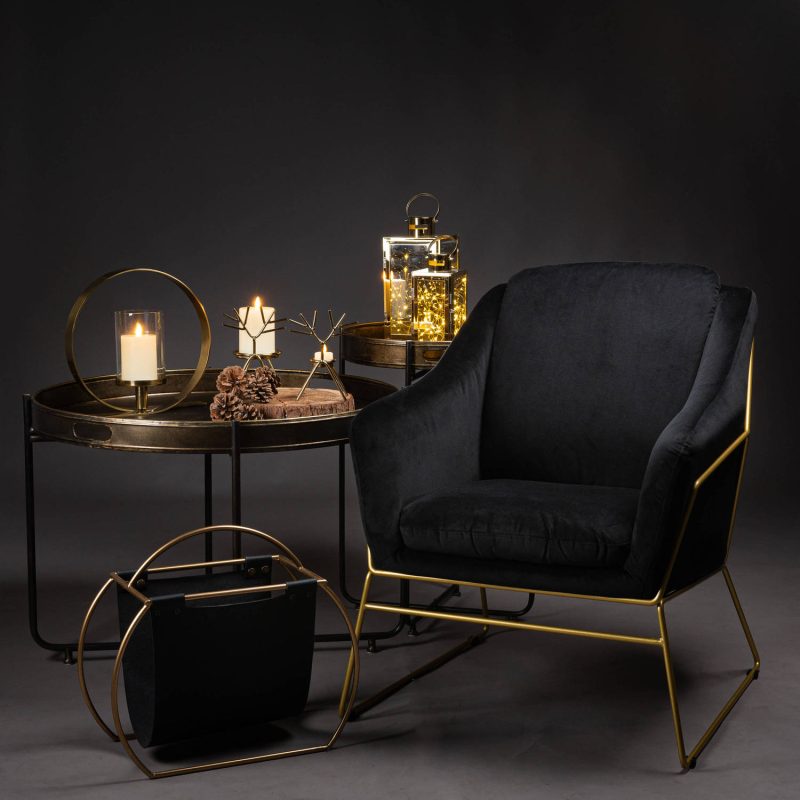 Flynn Framed Black Velvet Club Chair - Image 4