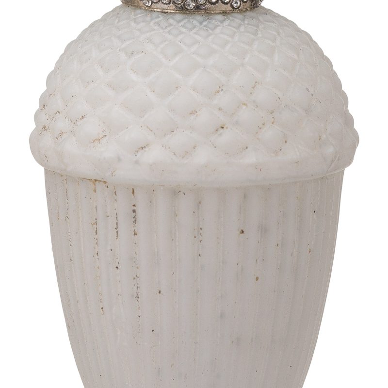 The Noel Collection Large White Hanging Acorn Decoration - Image 2