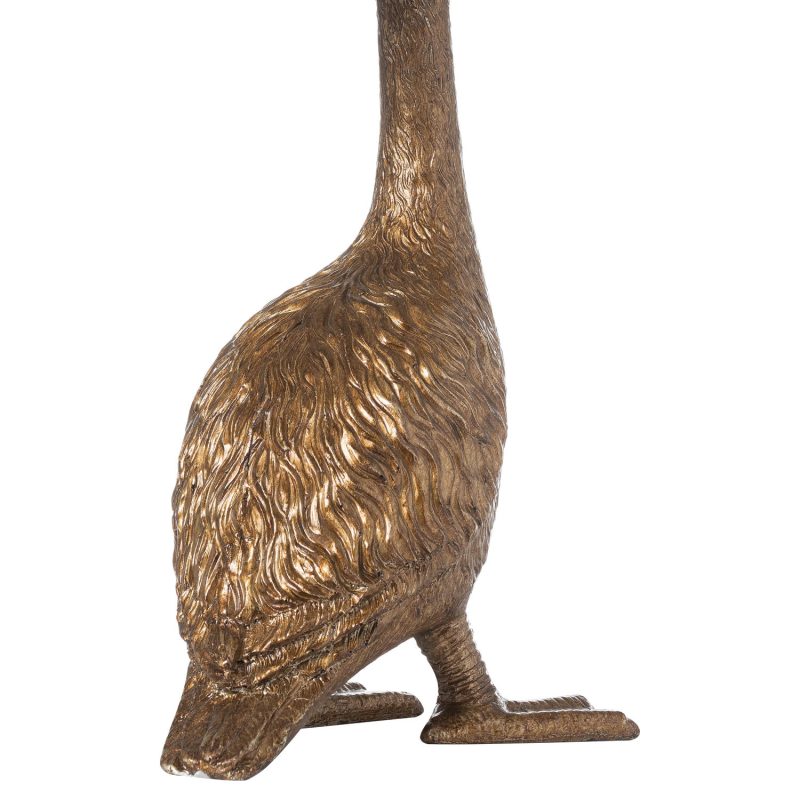 Gary The Goose Gold Table Lamp With Emerald Velvet Shade - Image 2
