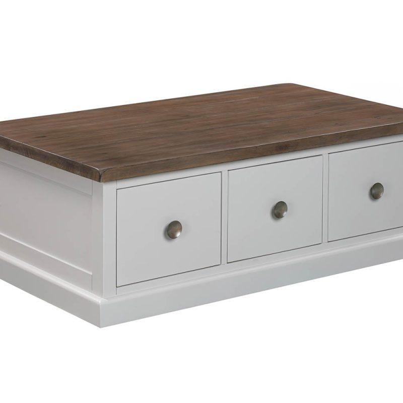 The Hampton Collection Three Drawer Coffee Table