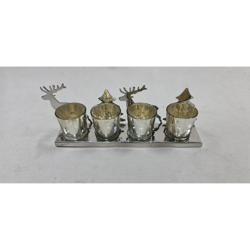 Silver Four Tealight Holder - Image 2