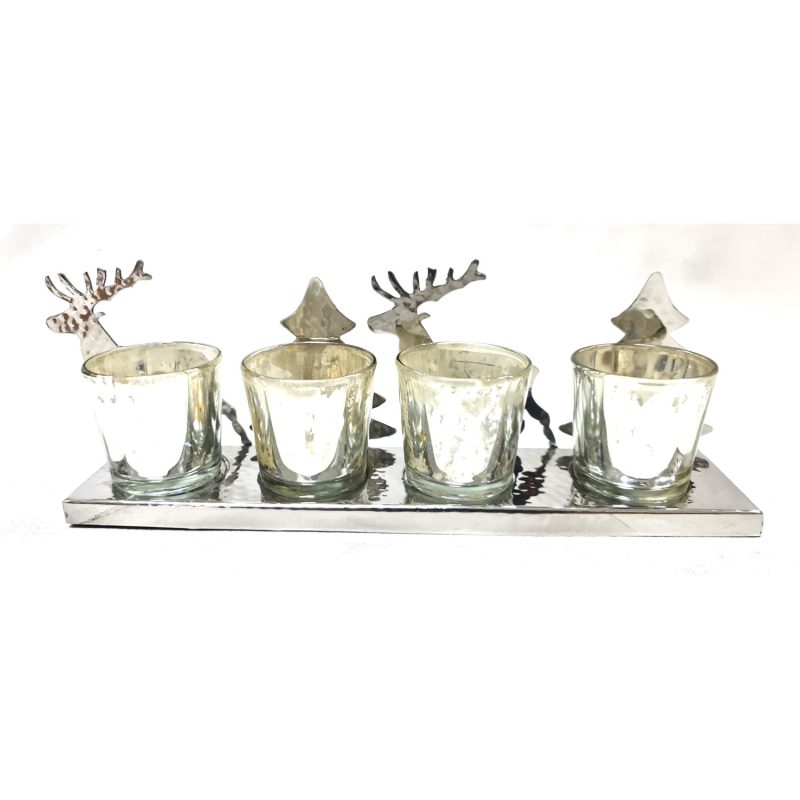 Silver Four Tealight Holder - Image 4