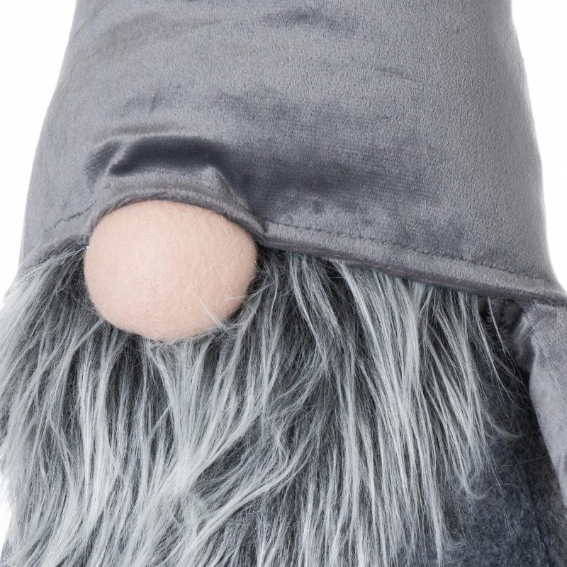Tall Grey Velvet Gonk - Image 3