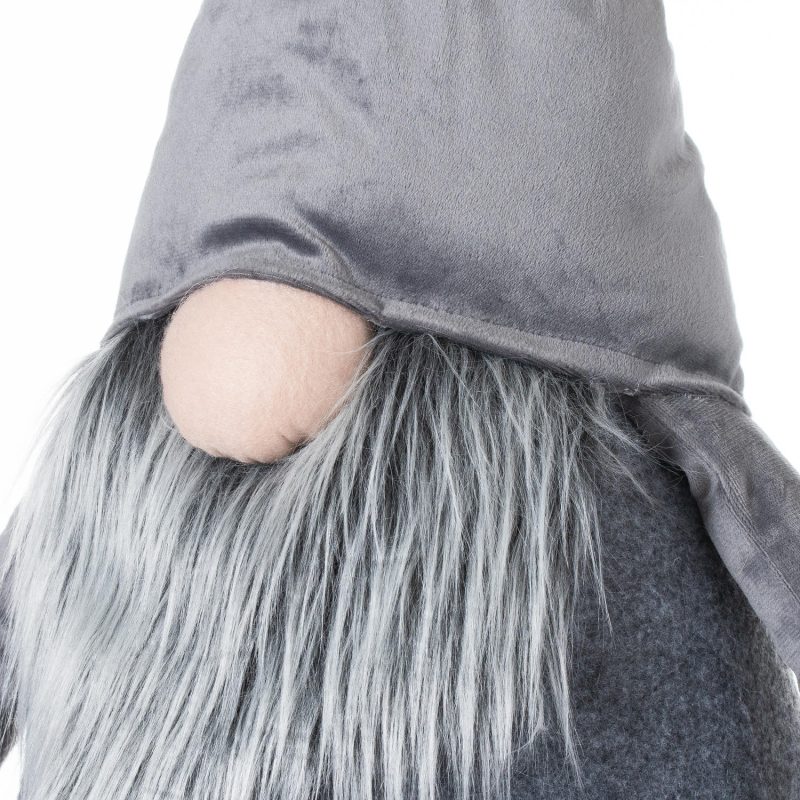 Large Tall Grey Velvet Gonk - Image 3