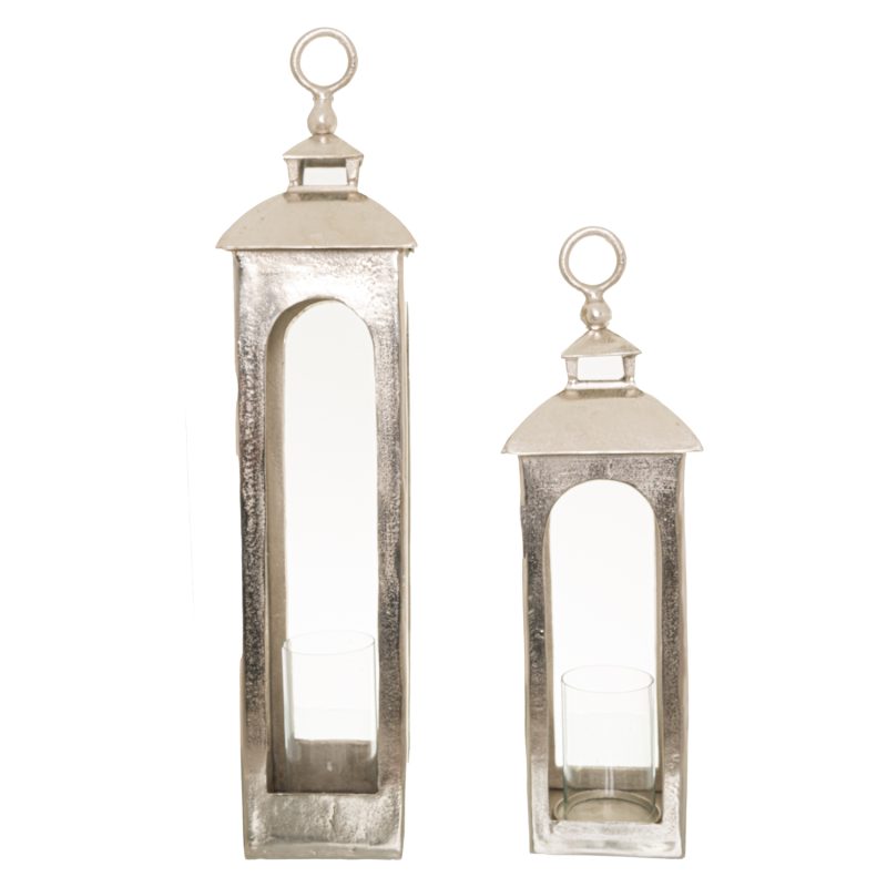 Farrah Collection Cast Aluminium Tall Loop Top Lantern - Image 2