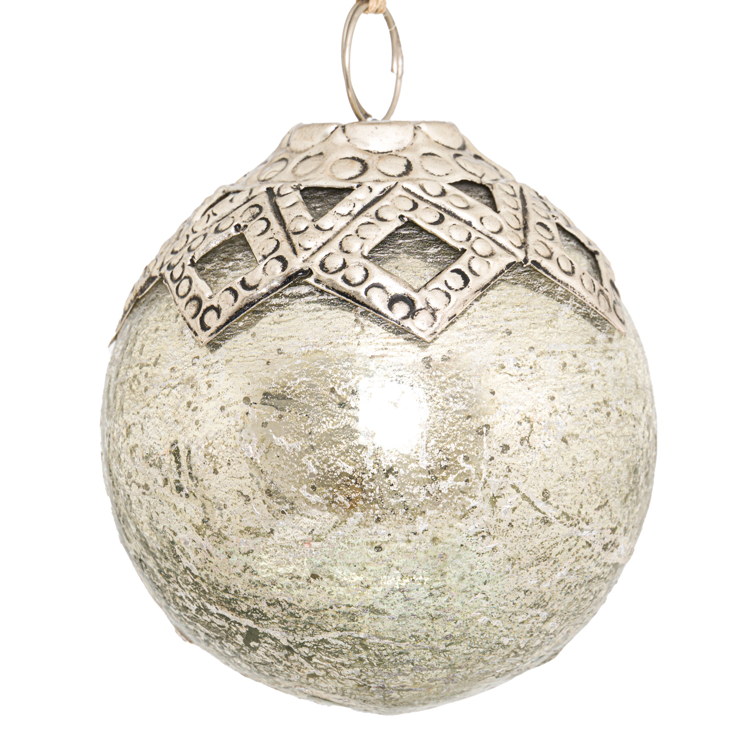 The Noel Collection Mercury Diamond Crested Small Bauble