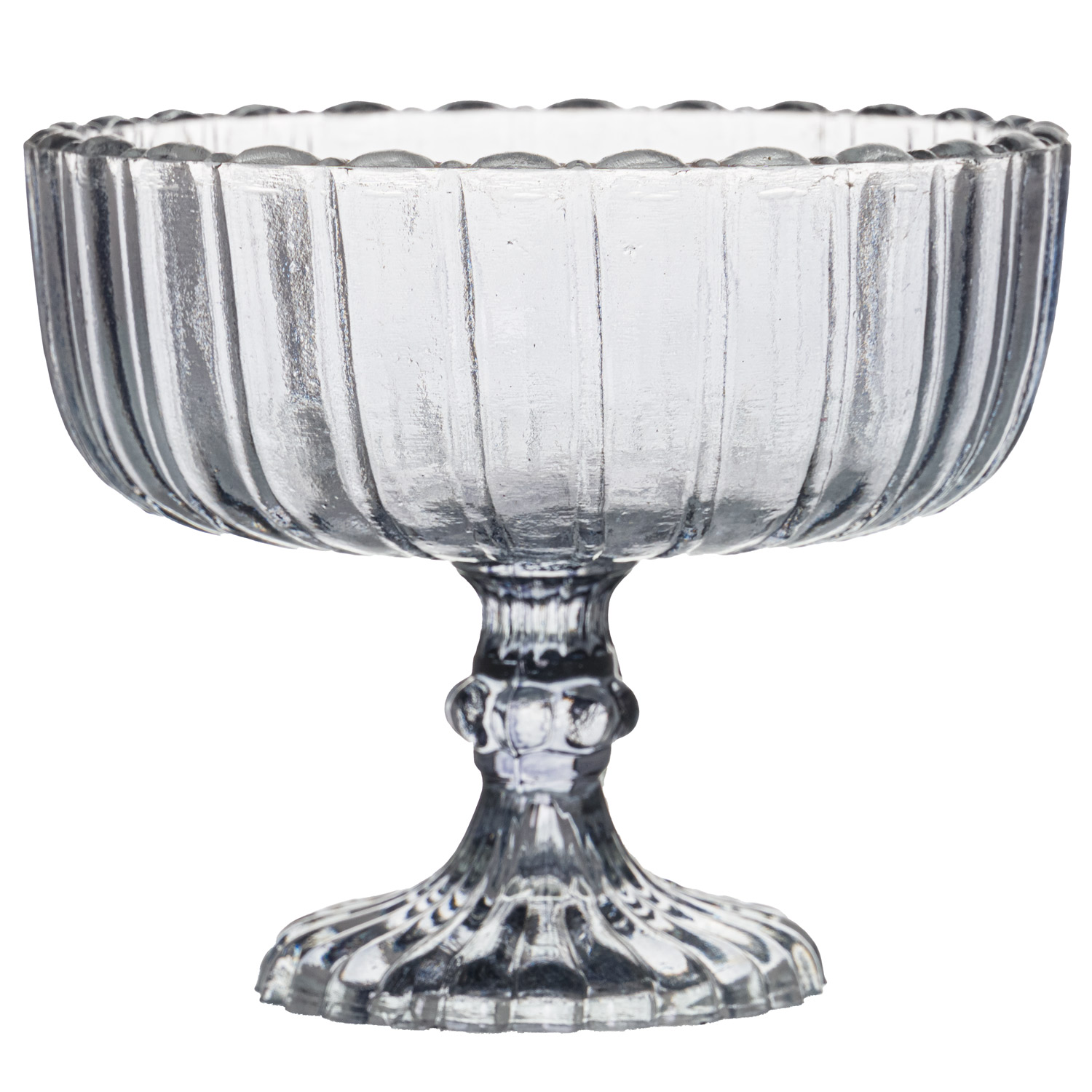 Smoked Midnight Small Fluted Display Bowl