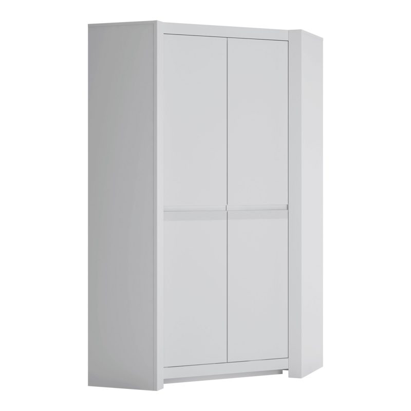 Novi 2 Door Corner Wardrobe In Alpine White - Image 3
