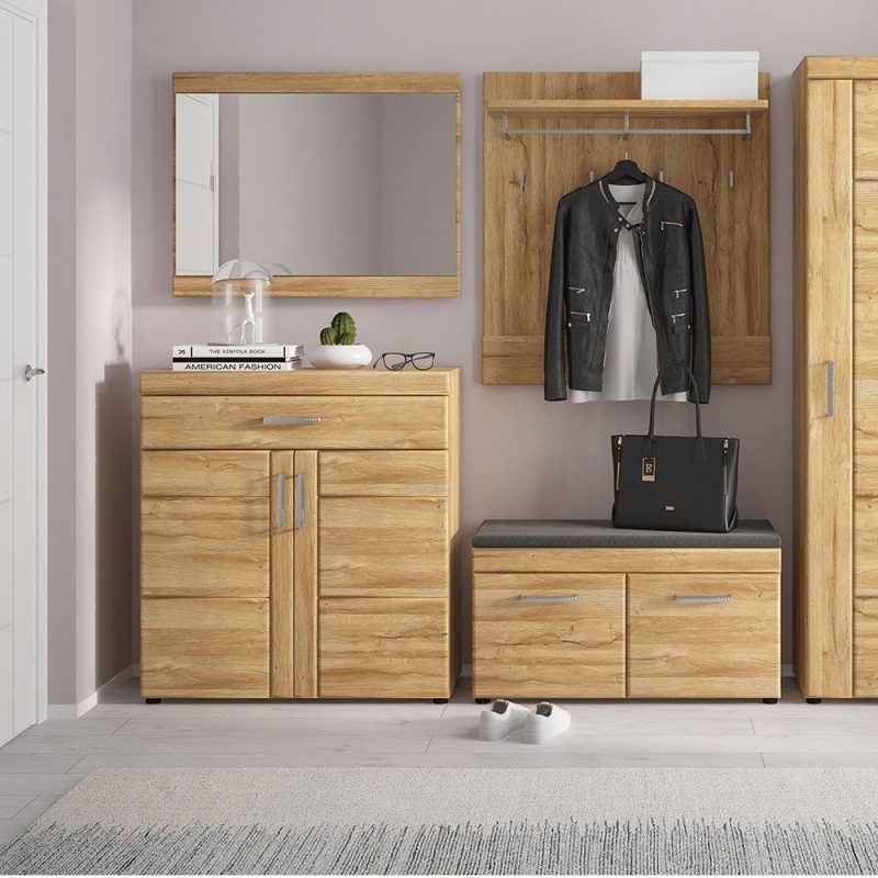 Cortina 2 Door Shoe Cabinet in Grandson Oak - Image 3