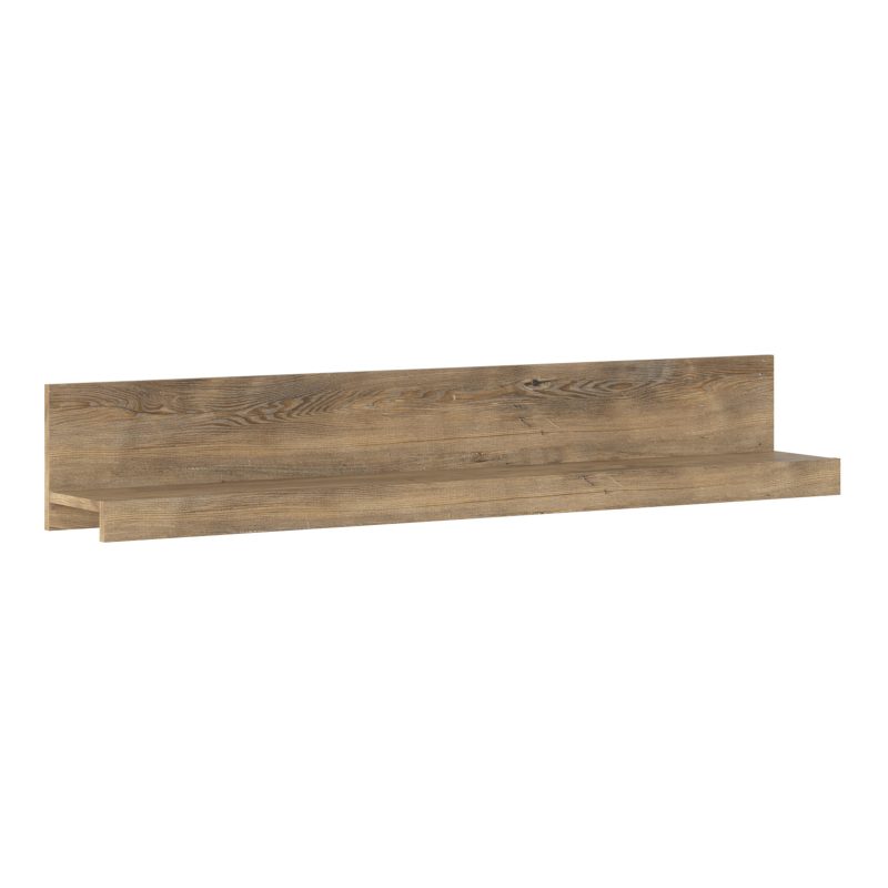 Rapallo 135cm Wall Shelf Chestnut and Matera Grey