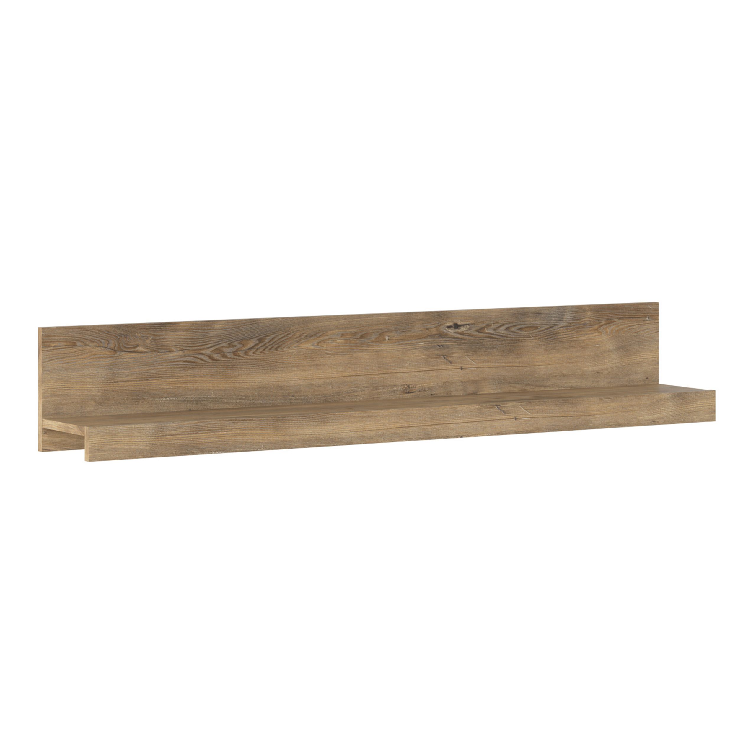 Rapallo 135cm Wall Shelf Chestnut and Matera Grey