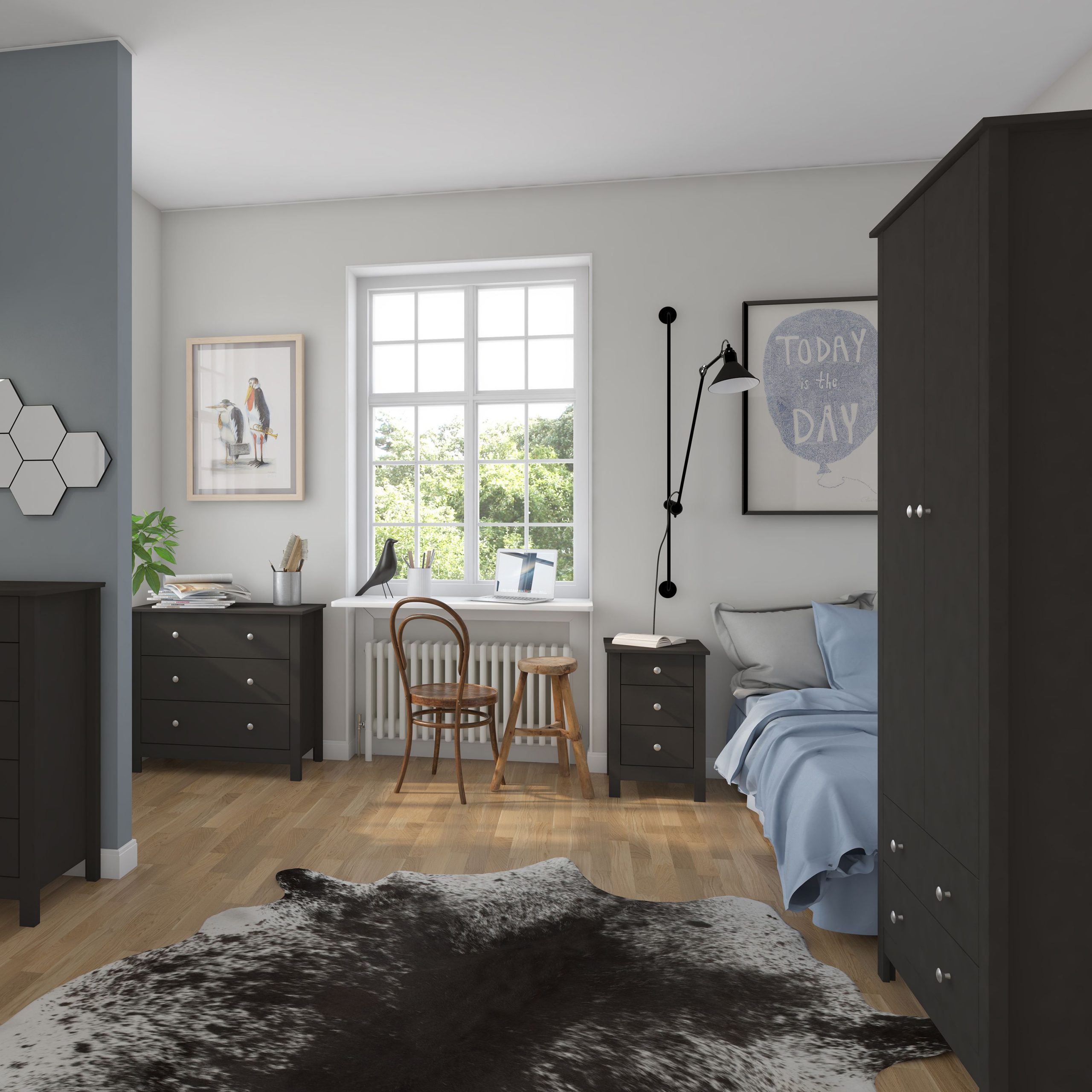 Florence 4+2 Chest In Black