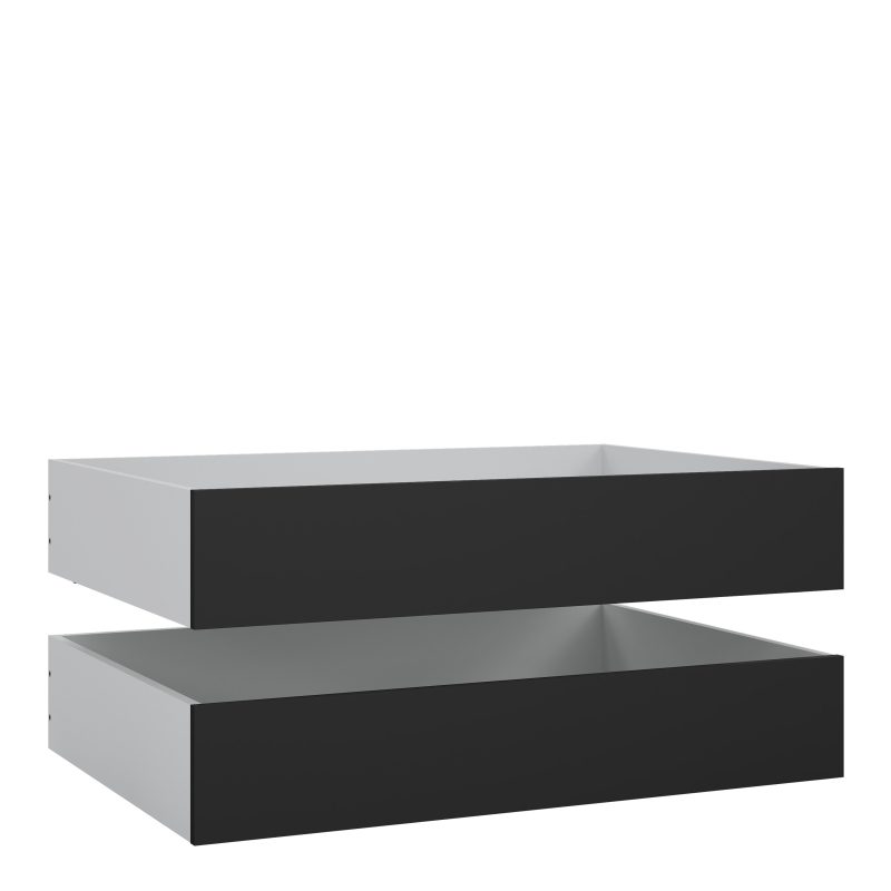 Naia Set of 2 Underbed Drawers (for Single or Double Beds) in Black Matt - Image 2