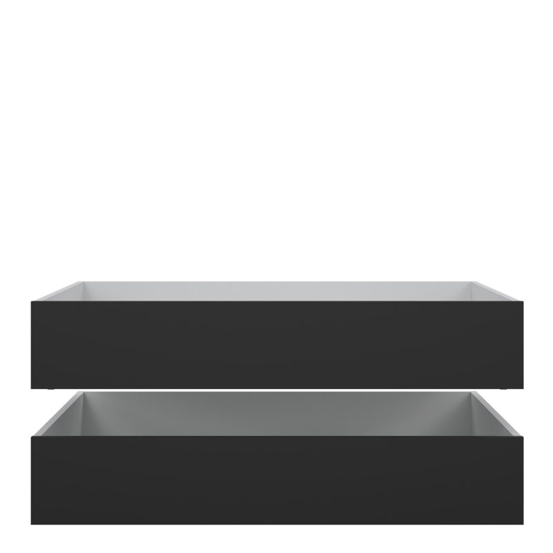 Naia Set of 2 Underbed Drawers (for Single or Double Beds) in Black Matt - Image 3