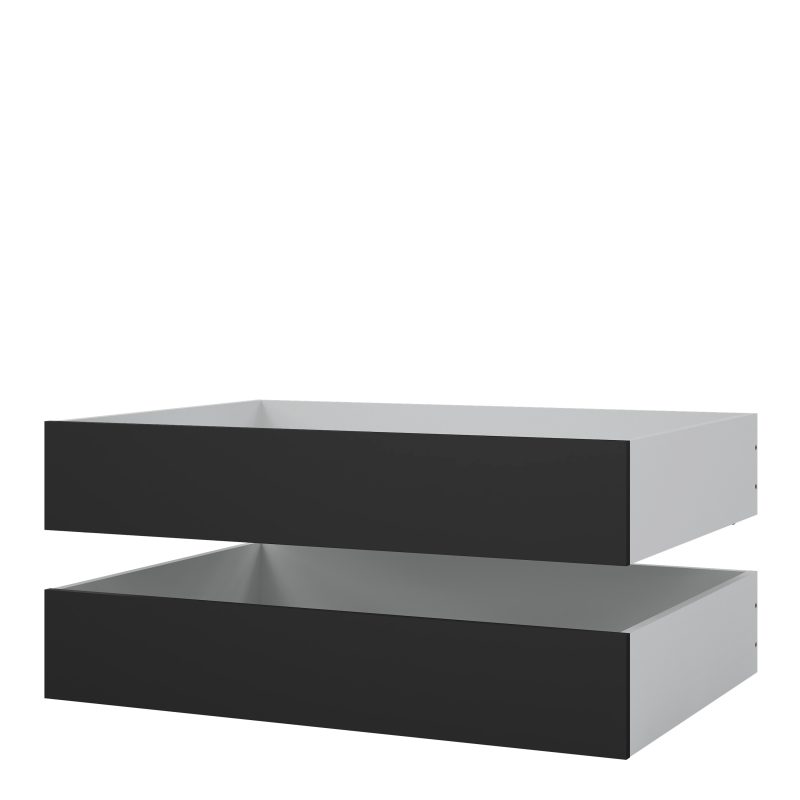 Naia Set of 2 Underbed Drawers (for Single or Double Beds) in Black Matt - Image 4