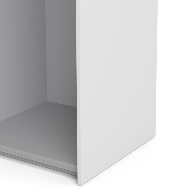 Verona Sliding Wardrobe 120cm in White with White Doors with 5 Shelves - Image 12