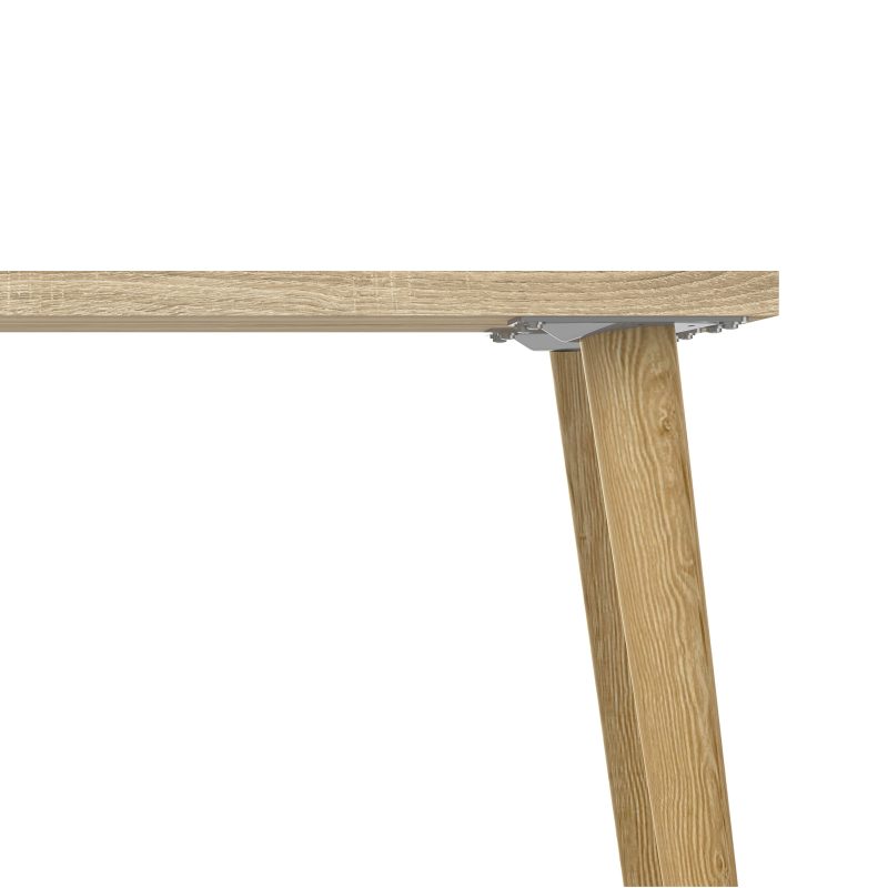 Oslo Desk 2 Drawer in White and Oak - Image 8