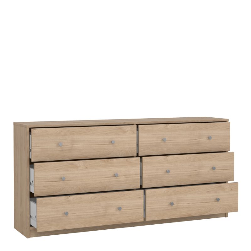 May Chest of 6 Drawers (3+3) in Jackson Hickory Oak - Image 6