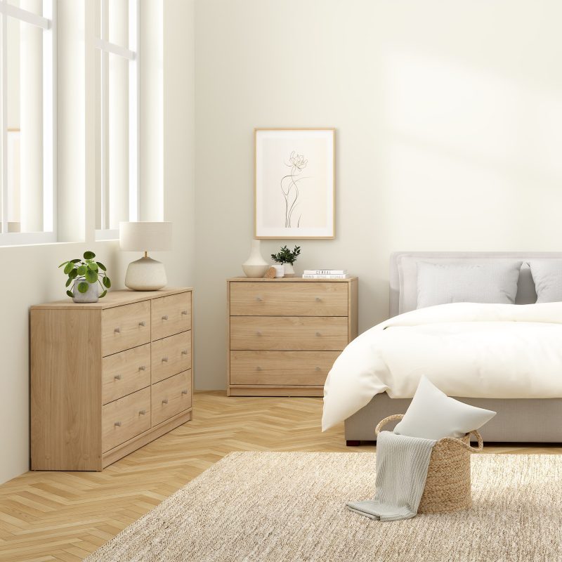 May Chest of 6 Drawers (3+3) in Jackson Hickory Oak - Image 7