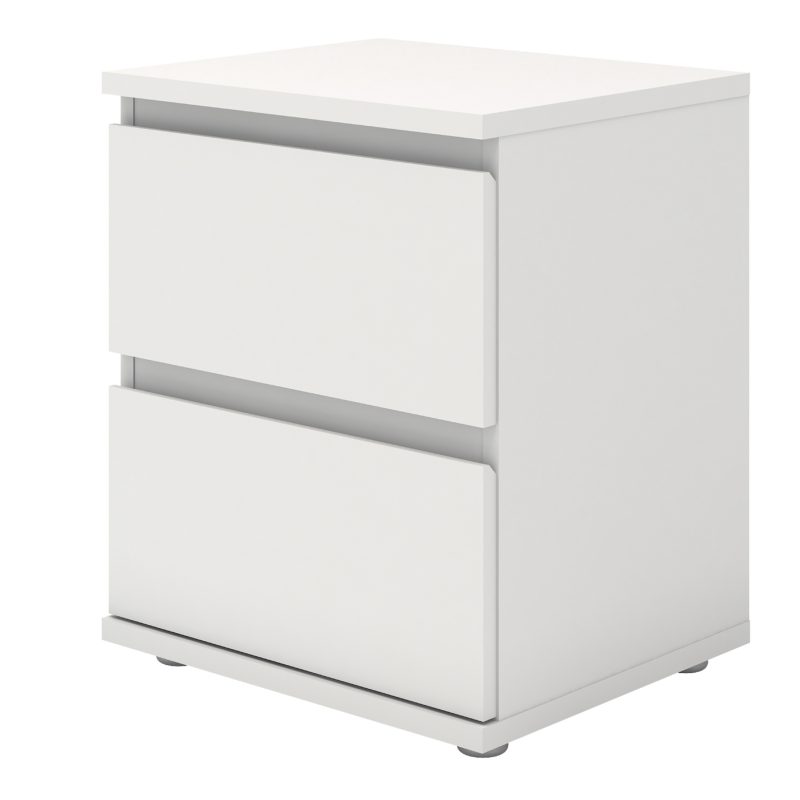 Nova Bedside 2 Drawer in White - Image 4