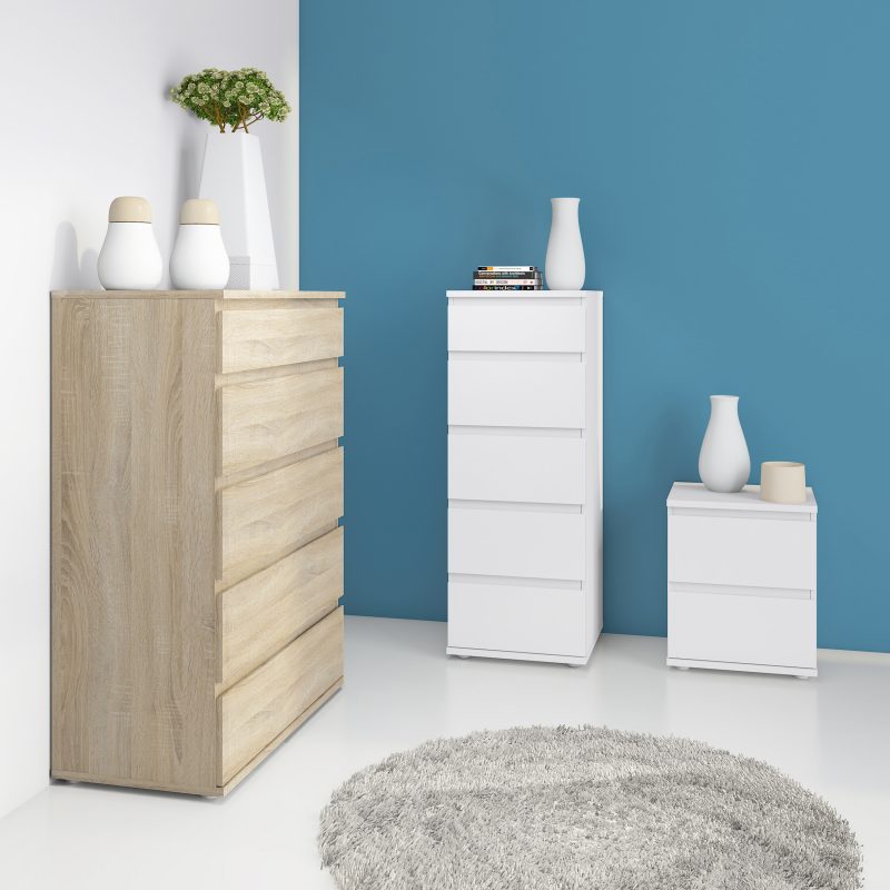 Nova Bedside 2 Drawer in White - Image 6