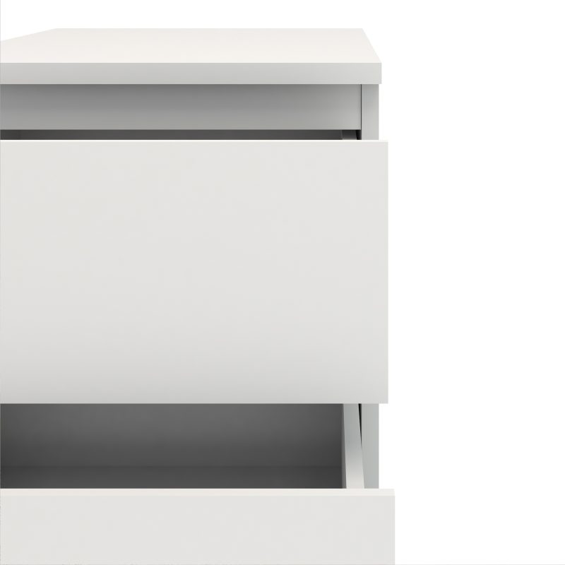 Nova Bedside 2 Drawer in White - Image 7