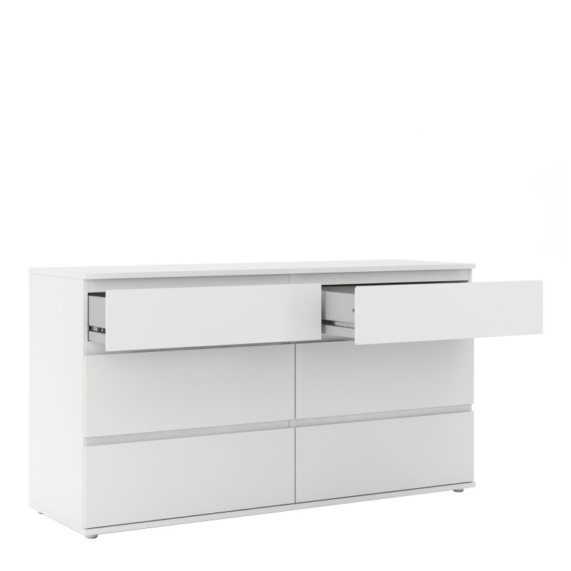 Nova Wide Chest Of 6 Drawers (3+3) In White - Image 4