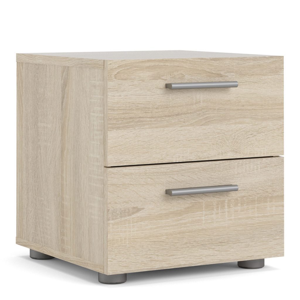 Pepe Bedside 2 Drawers in Oak