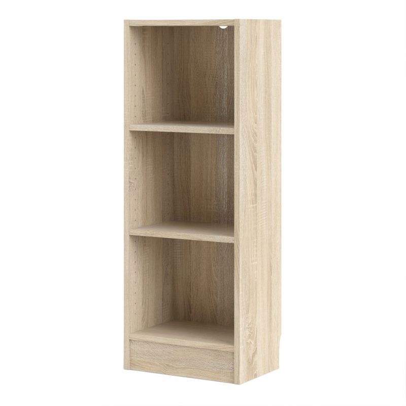 Basic Low Narrow Bookcase (2 Shelves) in Oak - Image 3