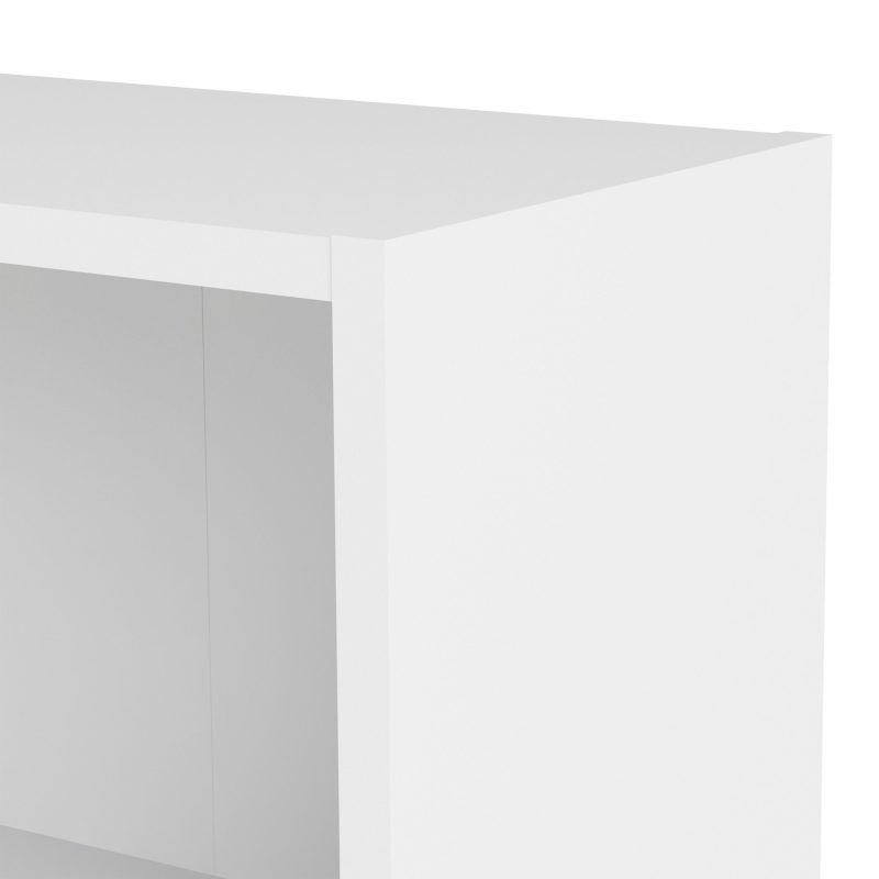 Basic Low Wide Bookcase (2 Shelves) in White - Image 10